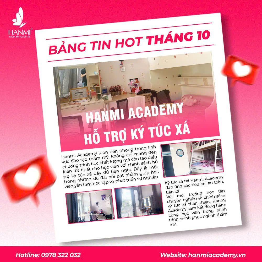 HOT TIN HỌC ĐƯỜNG - BẢN TIN THÁNG 10 - Hanmi Academy Hỗ Trợ KTX Cho Học Viên